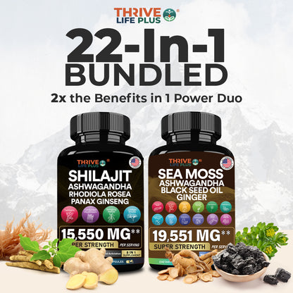 Thrive Life Plus™  Bundle: Sea Moss 16-in-1  + Shilajit 8-in-1