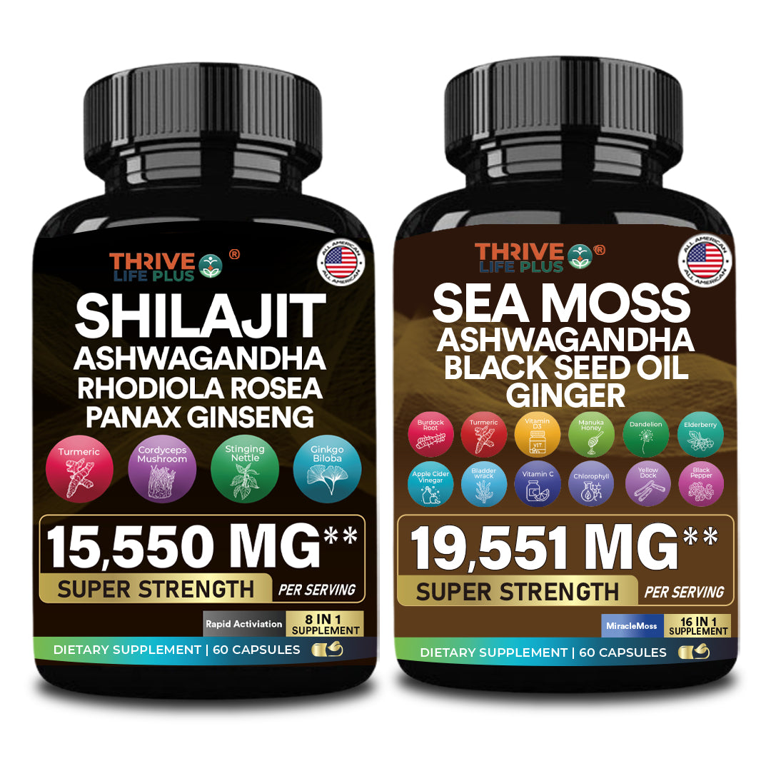 Thrive Life Plus™  Bundle: Sea Moss 16-in-1  + Shilajit 8-in-1