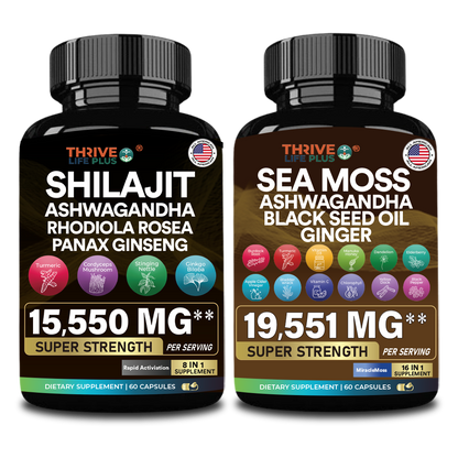 Thrive Life Plus™  Bundle: Sea Moss 16-in-1  + Shilajit 8-in-1